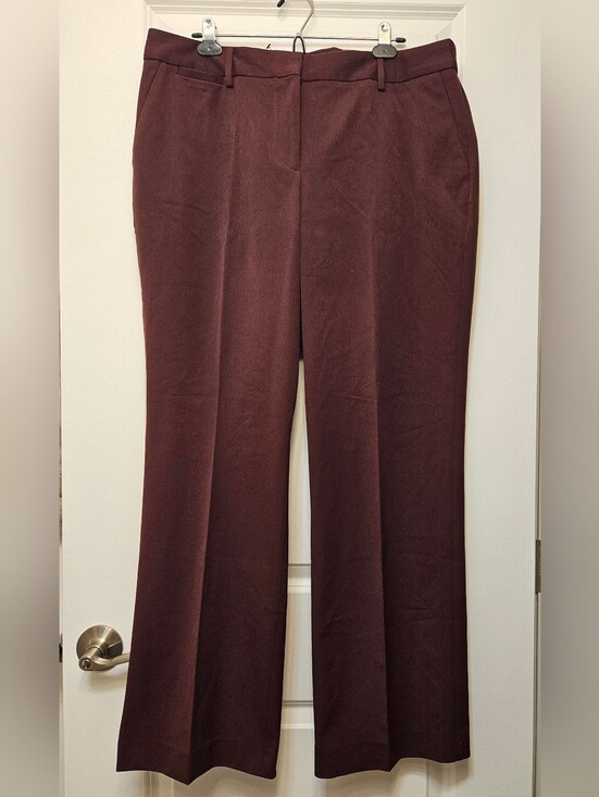 Talbots Pants - Talbots Curvy Burgundy Barely Bootcut Pants Size 16 NWT/MSRP $109